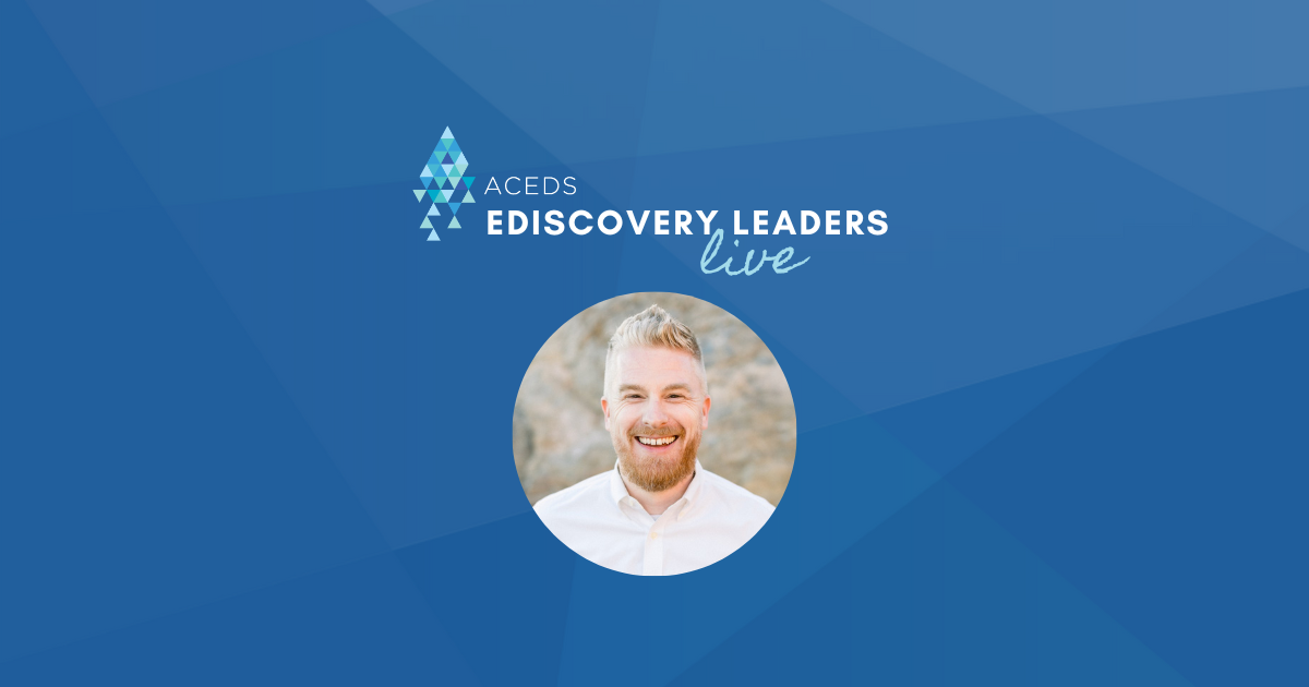 EDiscovery Leaders Live: Matthew Rasmussen Of ModeOne